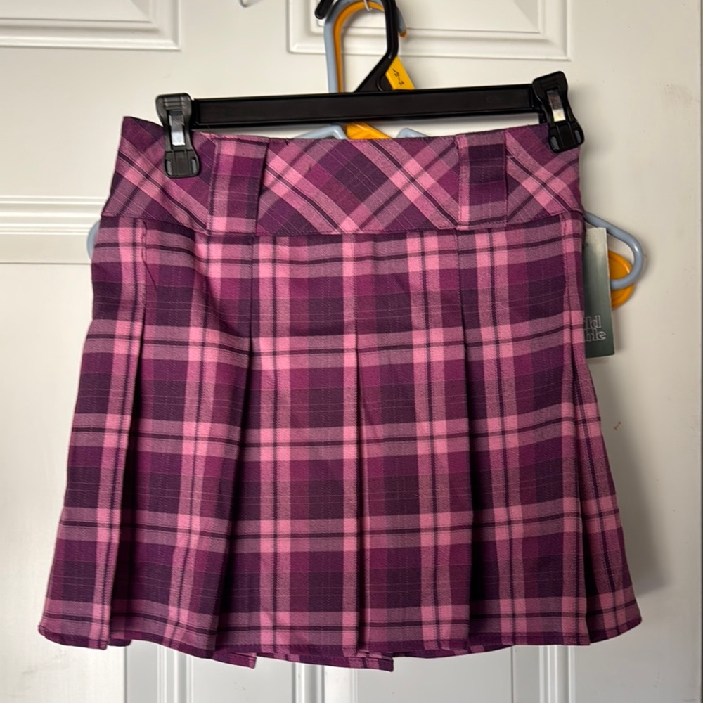 Wild Fable Pink and Purple Plaid Mini Skirt